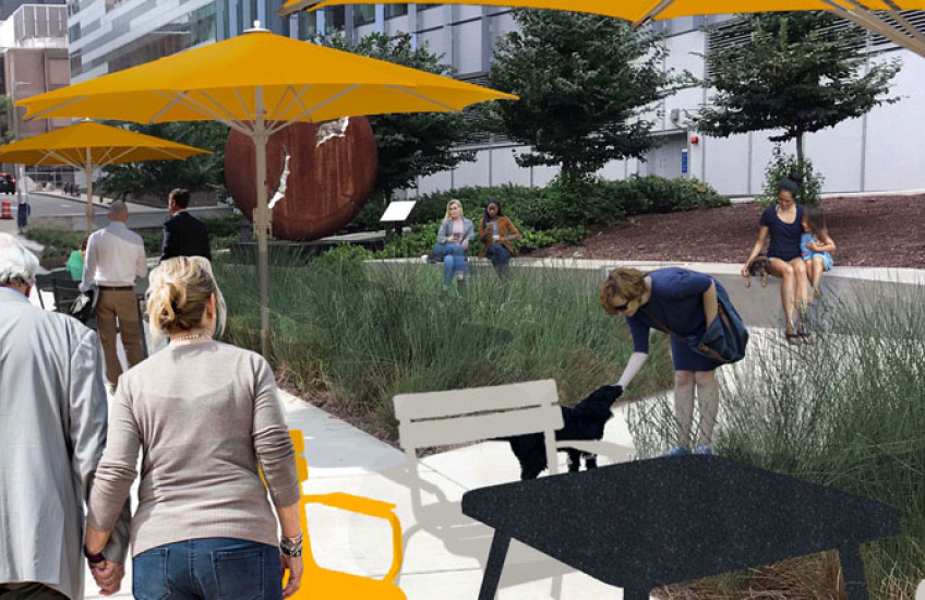 Outside lunch area rendering