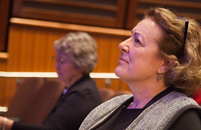 Photo of Christine Mitchell in the NRB auditorium 