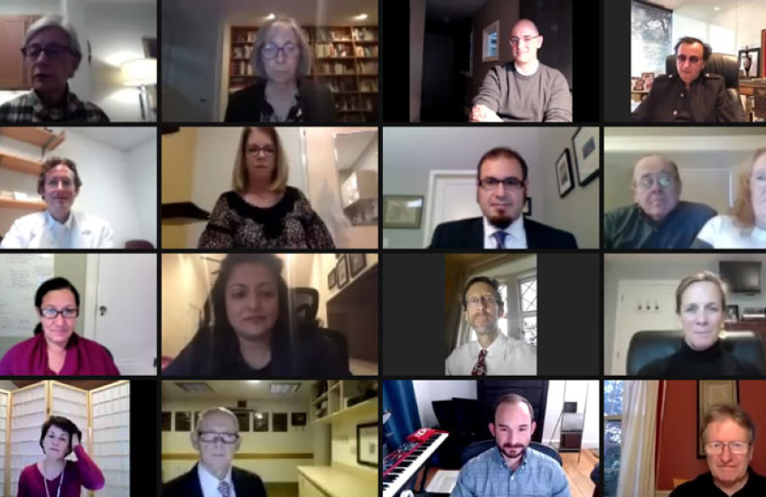 screenshot of teaching awards zoom ceremony