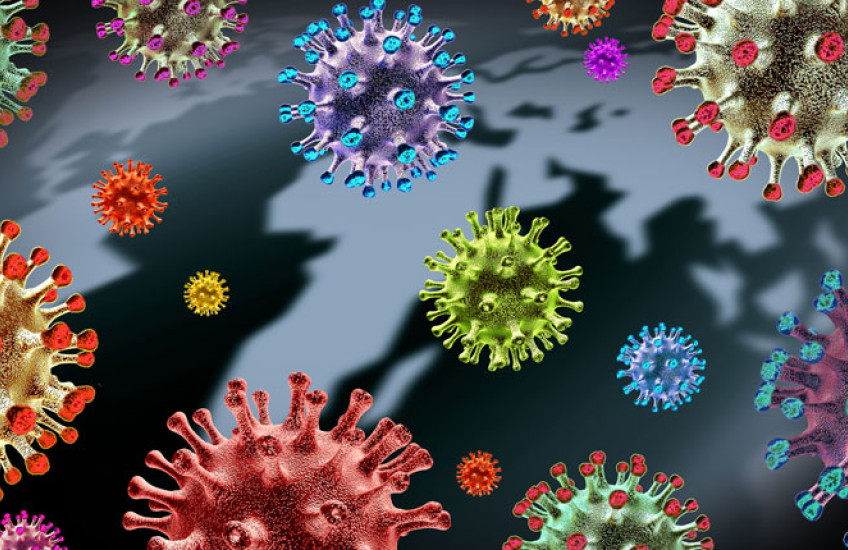 Illustration of coronavirus variants 