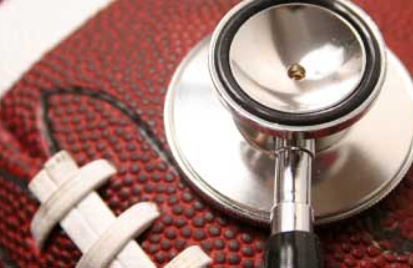 Football with stethoscope 