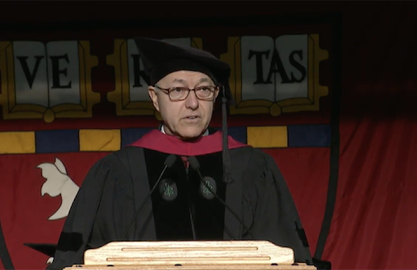 George Q. Daley addresses graduates.