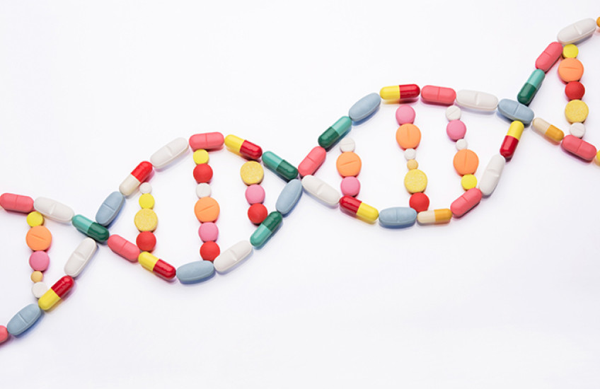 DNA strands made of pills