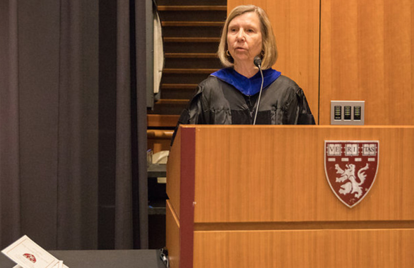 Alexa McCray giving master's programs graduation ceremony keynote speech