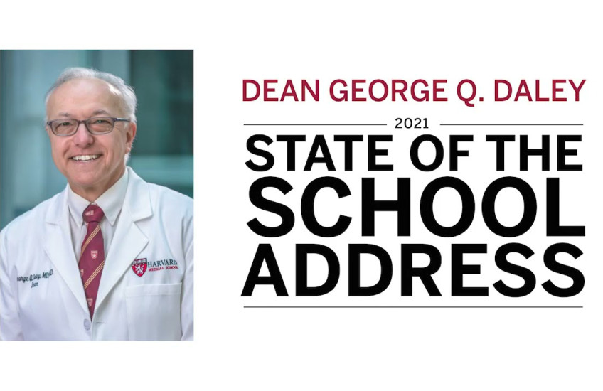 Screen shot of Dean George Daley delivering the address