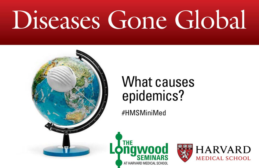 A globe with a facemask