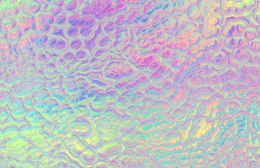 Translucent multicolored abstract bubbles