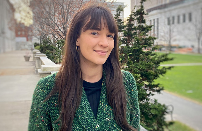 Photo headshot of Lyon on the Quad