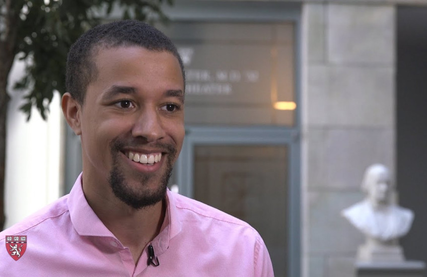 Students discuss their excitement for the new academic year. 