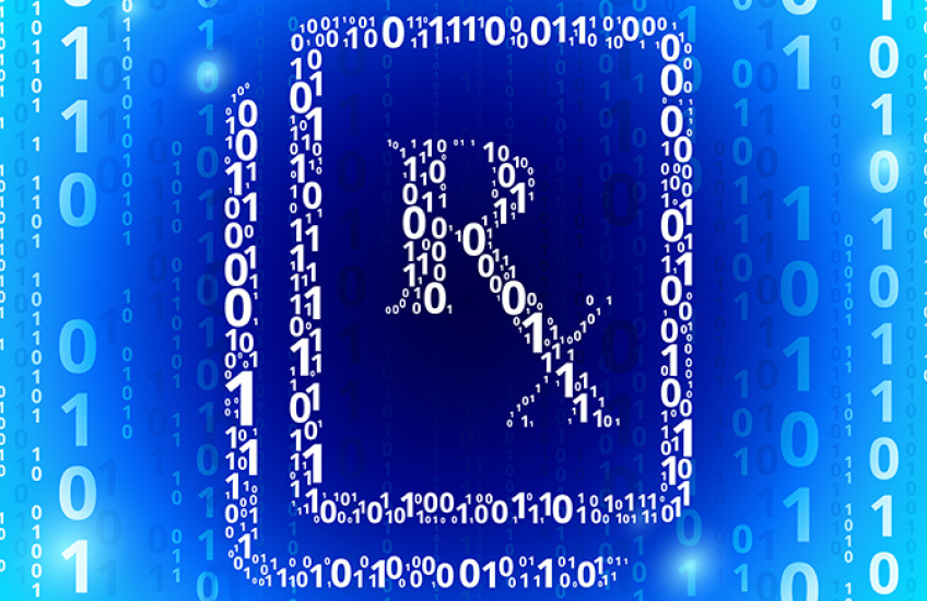 binary code spelling out Rx