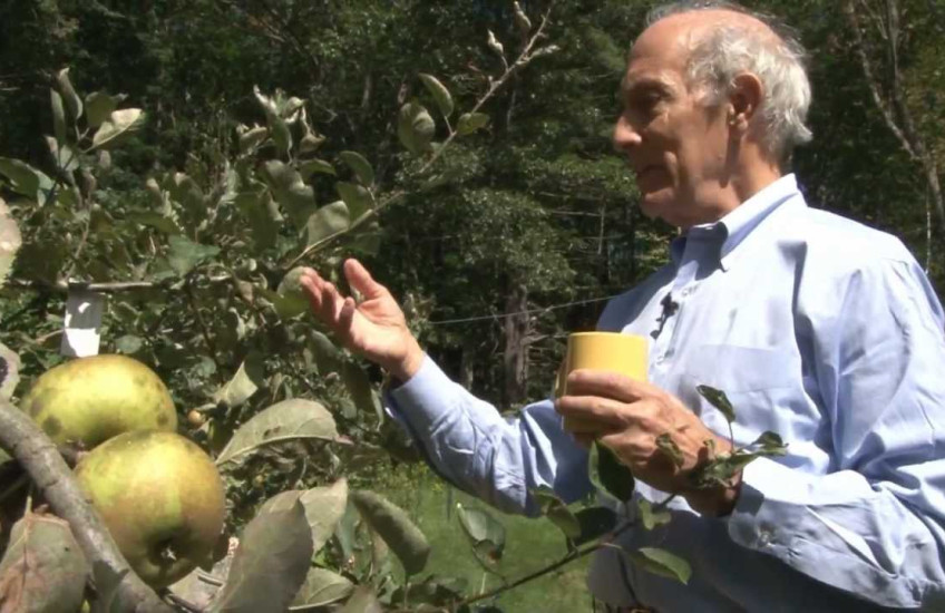 Eric Chivian at his orchard