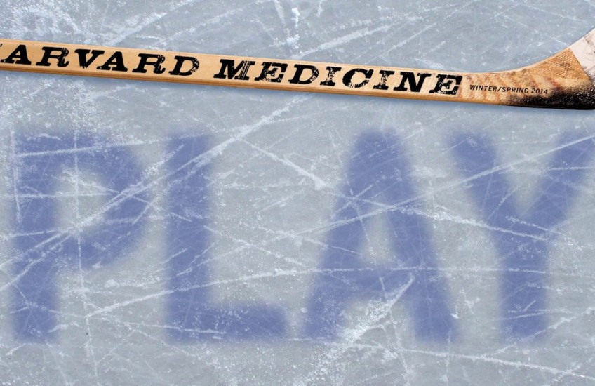 A hockey stick on ice