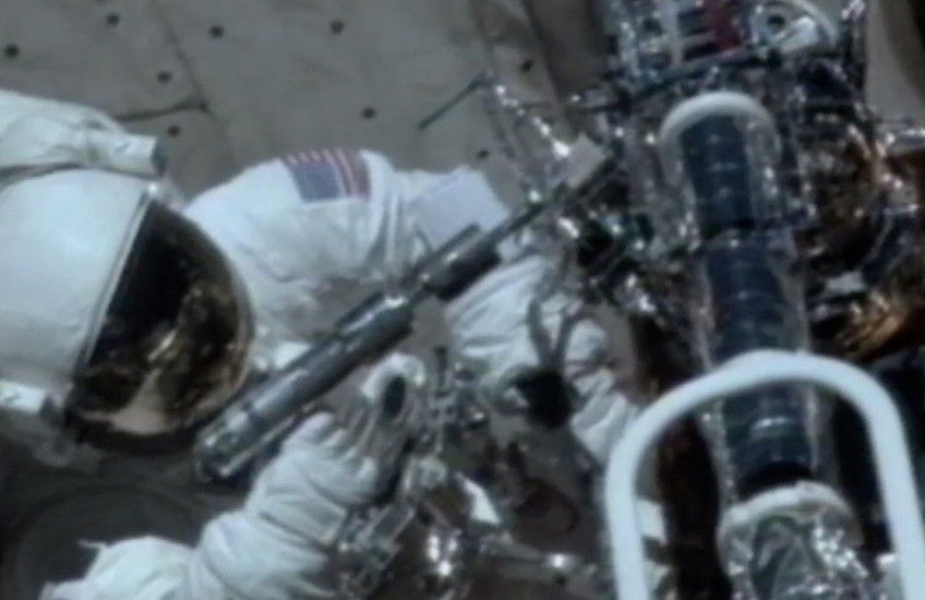 An astronaut in space