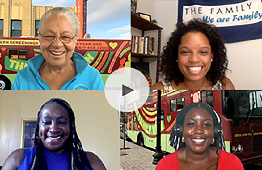 Nancy Oriol, Joanne Suarez, Beatrice Antoine and Rainelle Walker-White of the Family Van