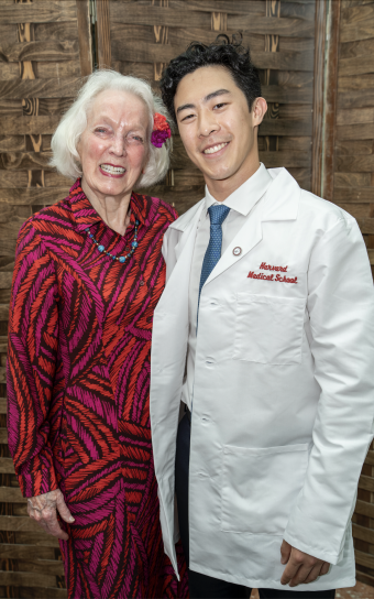 Tenley Albright and Nathan Chen on White Coat Day