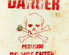 danger sign with skull and crossbones