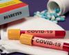 Image of COVID blood test vials with a box nearby that says 'Diabetes' 