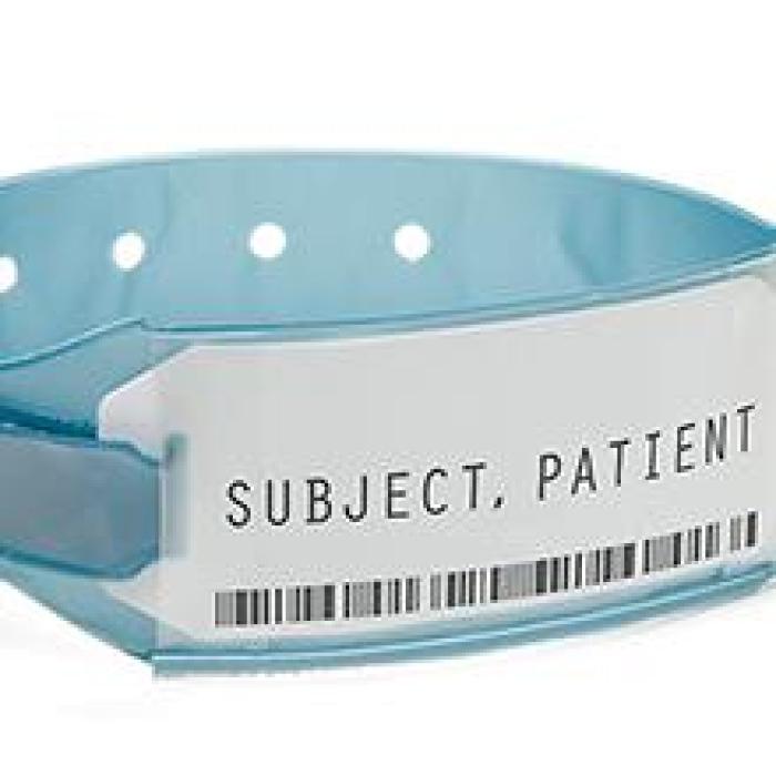 A doctors patient bracelet