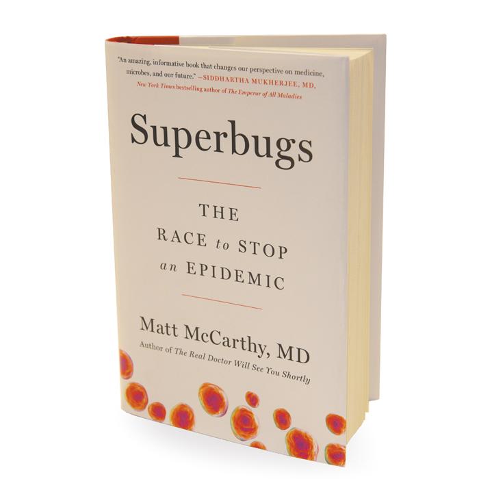 cover of the book, Superbugs by Matthew McCarthy