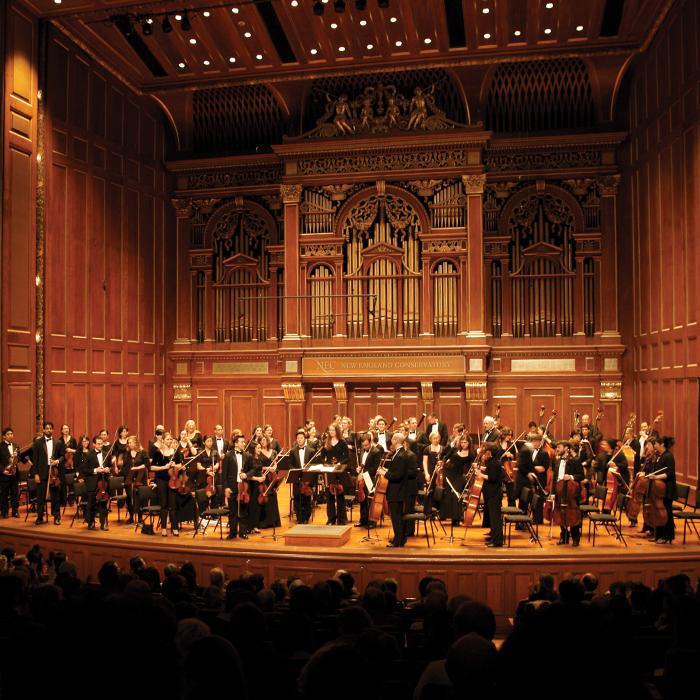 Longwood Symphony Orchestra during a performance