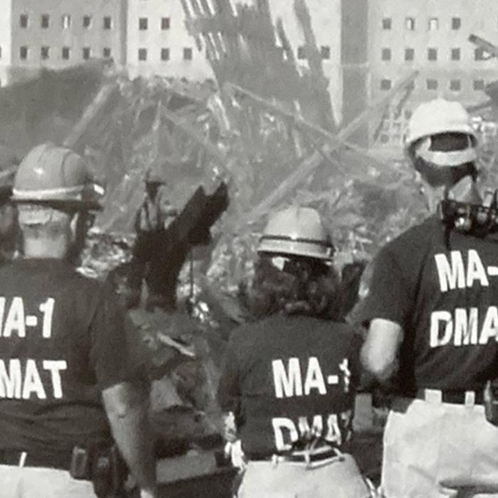 members of the Massachusetts Disaster Relief Team in New York at World Trade Center site
