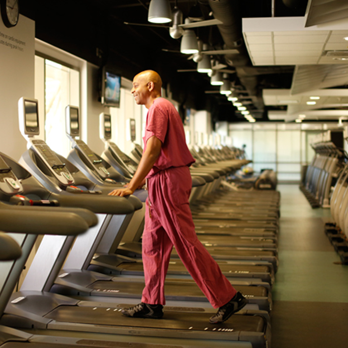 Robert Satcher in a gym