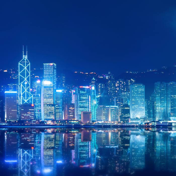 Hon g Kong skyline at night