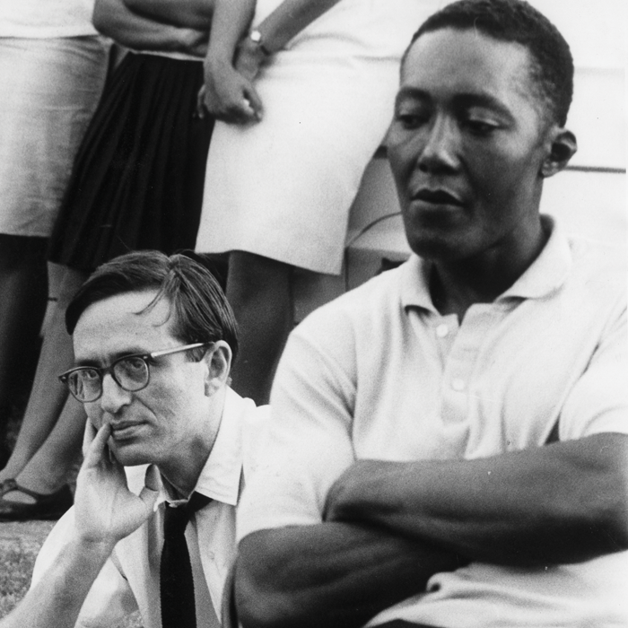 Stanley Rapoport and Robert "BoB" Hicks at a meeting in 1965