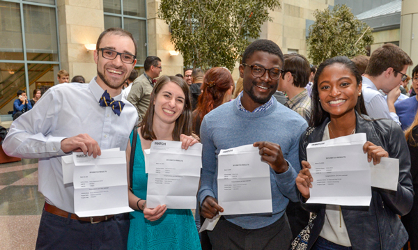 HMS students with Match Day letters