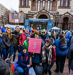 Keenan and colleagues at the Boston Winter Walk 